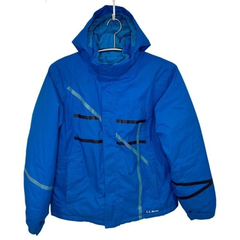 L.L. BEAN BLUE THINSULATE INSULATED WINTER COAT + DRAWSTRING, SIZE XL 18 (Teen)